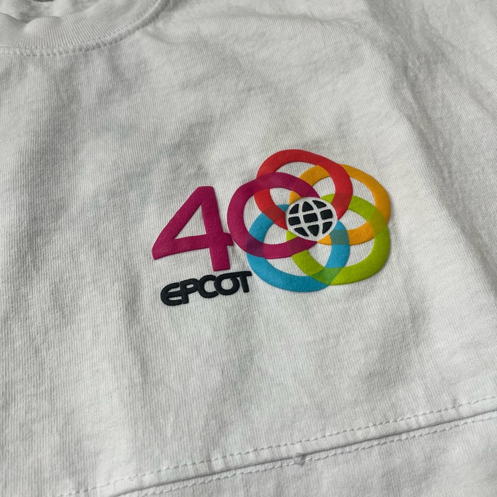 WDW Disney World Spirit Jersey Epcot 40th Anniversary Vacation Size Sm Colorful - Picture 2 of 5